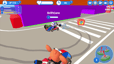 Smash Karts player drifting behind an opponent near a weapon box