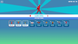 Екран вибору скінів у Stickman Hook: класичні дизайни персонажів.