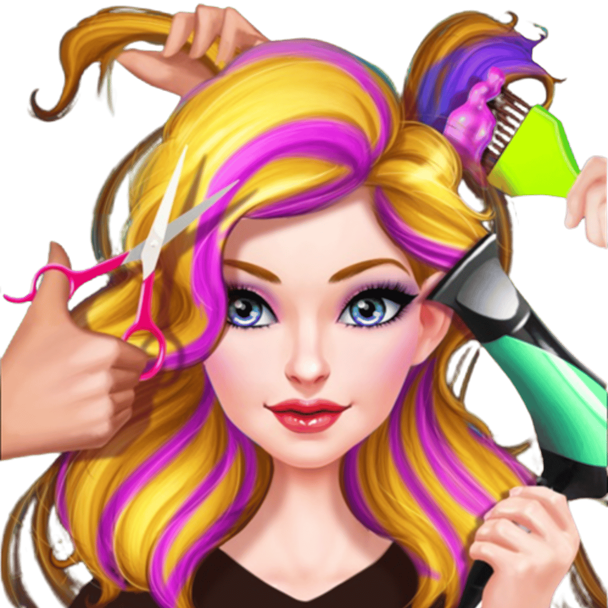 barbie dress up and hair cutting games Princess Hair Salon Game