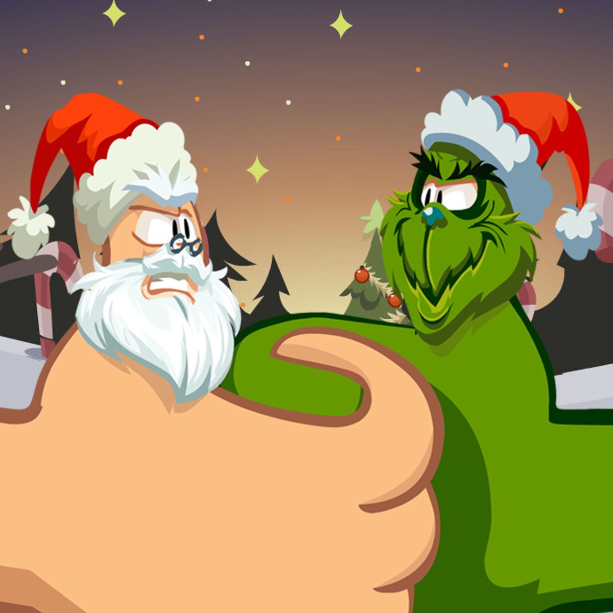 THUMB FIGHTER CHRISTMAS - free online game