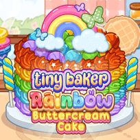 Tiny Baker Rainbow Buttercream Cake