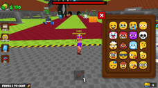 Sikat gameplay Brainrot dengan menu emote yang menampilkan reaksi tertawa, menangis, marah, dan emoji lainnya!