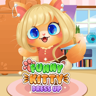 FUNNY KITTY DRESSUP ¡Juega Gratis Online! Poki